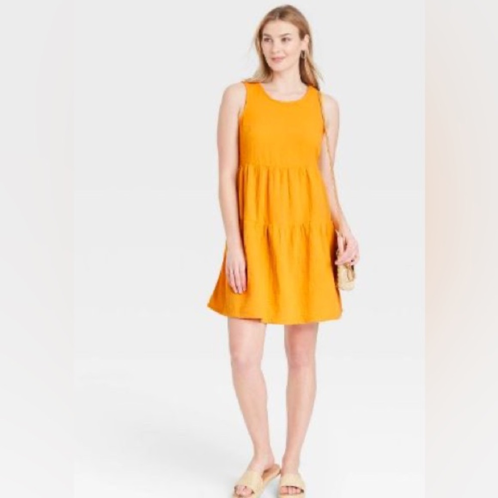 NWOT Universal Thread Mustard Yellow Sleeveless Minidress / XS
